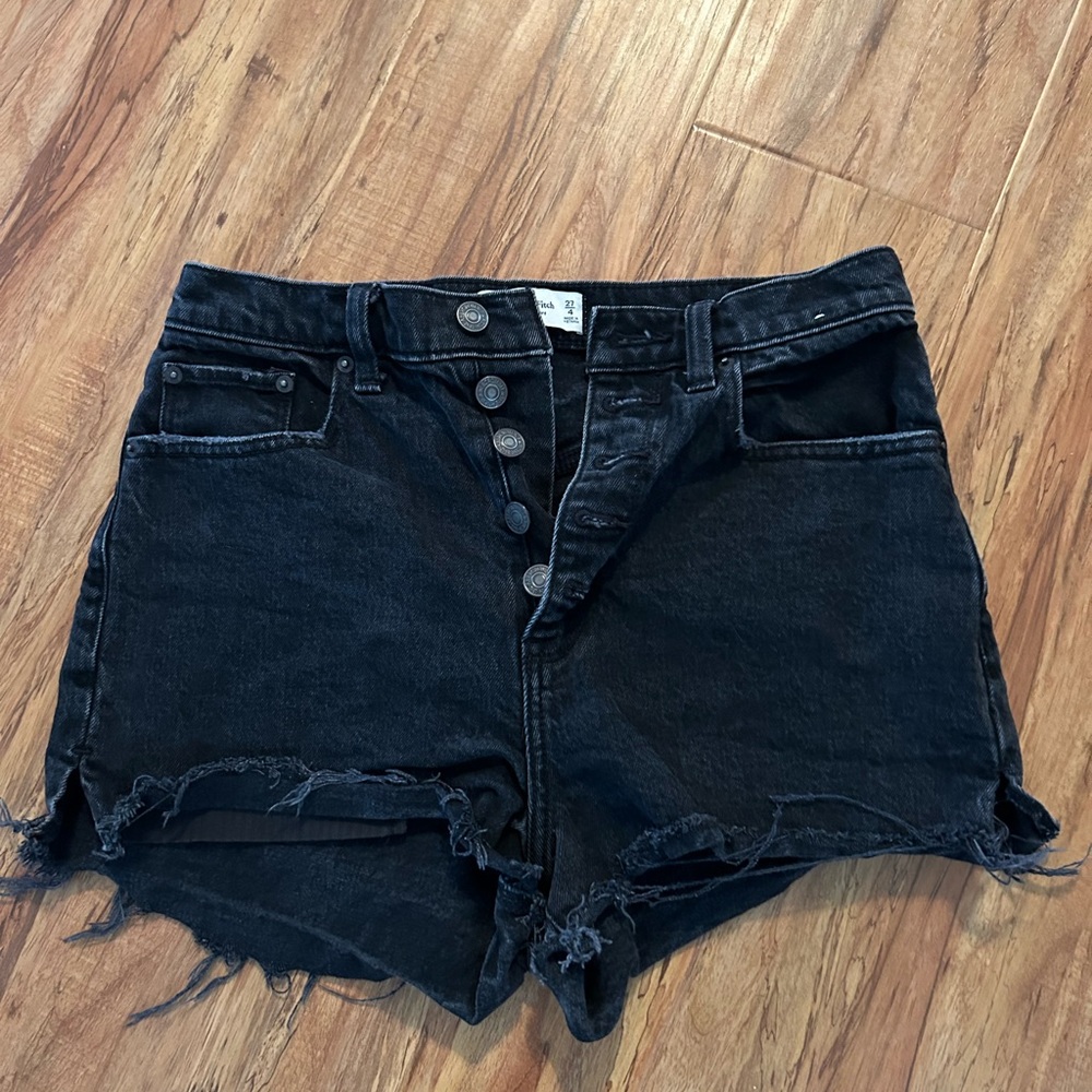 Abercrombie black Jean shorts